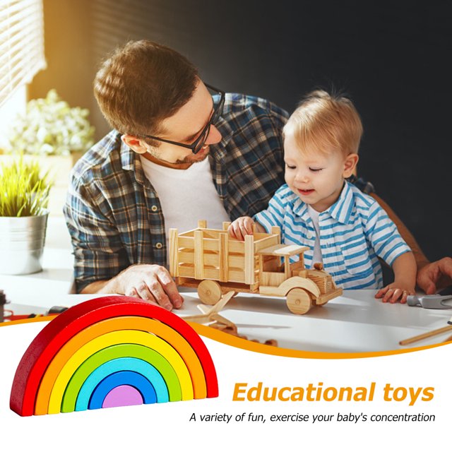 Bloques Rainbow Stacker Building Blocks Montessori Juguete Apilamiento Equilibrio Juego (D) Ndcxsfigh Nuevos Originales
