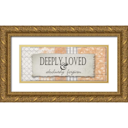 Greene Taylor 32x15 Gold Ornate Wood Framed with Double Matting Museum Art Print Titled - Deeply Loved 2