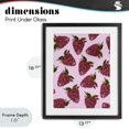 thumbnail image 4 of Stupell Industries Art Deco Glimmer Strawberry Pattern Black Framed Print Under Glass, 13 x 16, by LISH Creative, 4 of 8