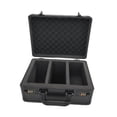 thumbnail image 2 of Caja de almacenamiento de tarjetas graduadas con cerraduras de combinación, fácil de transportar, portátil, estuche para tarjetas deportivas, estuche 3 ranuras, 2 of 10