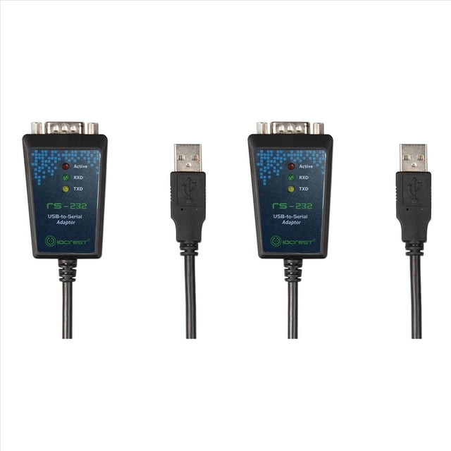 2X Cable Adaptador USB 2.0 A Serie -232 DB9 de 9 Pines con Chip . Compatible con 10. Longitud: 1 M.