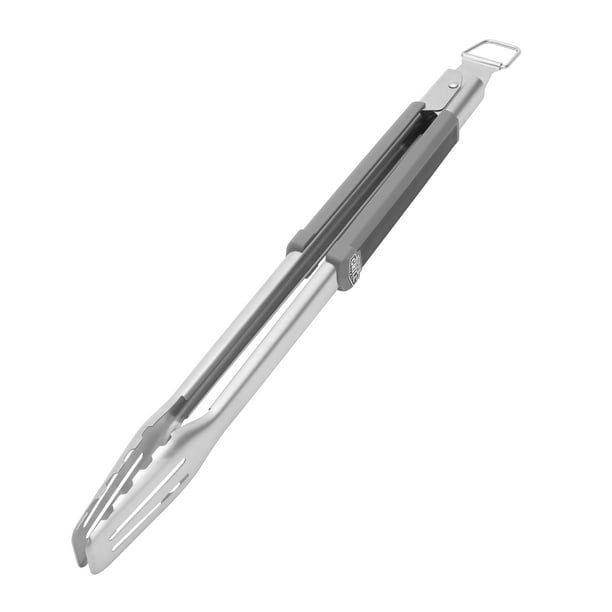 Expert Grill Stainless Steel Tongs, Black & Grey, 17.7"