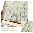 thumbnail image 5 of DriftAway Living Room Curtains Blackout 84 Inches Long Black and White Lined Thermal Window Drapes for Bedroom Grommet Farmhouse Leaf Home Decoration 2 Panels Linen Black Line, 5 of 8