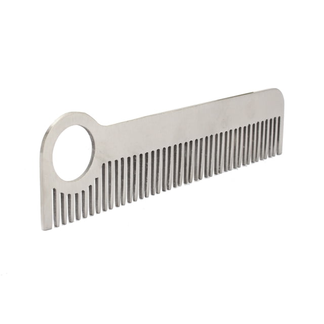 Peine de acero inoxidable, herramienta de bolsillo Peine de bolsillo de metal de acero inoxidable Artículos de tocador creados con maestría