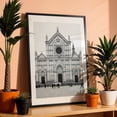 thumbnail image 3 of Basilica di Santa Croce, Firenze 01 B&W - Florence Tuscany Italy Photography Black Framed Wall Art Print 16 x 24 inches, 3 of 8