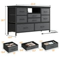 thumbnail image 5 of TV Stand Dresser for Bedroom with 8 Fabric Drawer & Power Outlet, 55" Long TV Stand with RGB LED Lights, TV Console Table, entertainment center with storage for Bedroom, living room, Entryway, 5 of 6
