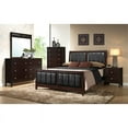 thumbnail image 2 of Bowery Hill Faux Leather Queen Panel Bed in Black and Cappuccino, 2 of 2