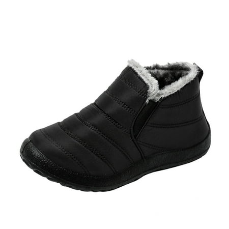 

Gibobby Snow Boots for Women Extra Wide Calf Winter Boots Snow Short Boots Women Flat Couple Water Warm Winter Men Cute Snow Boots Womens Size 5 Womens Boots