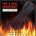 thumbnail image 5 of Flame Fusion BBQ Gloves 932℉ Heat Resistance Cooking Barbecue Gloves Waterproof Grilling Gloves for Grill, Smoker, Cooking, Pit, Barbecue(14inch), 5 of 8