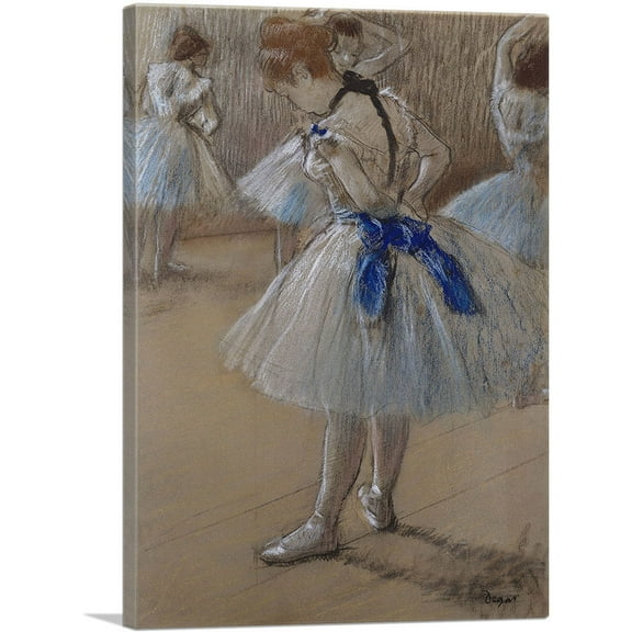 ARTCANVAS Dancer 1880 Canvas Art Print by Edgar Degas - Size: 26" x 18" (0.75" Deep)