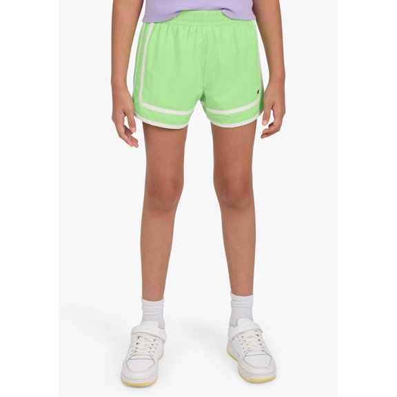 Champion Girls Woven Varsity Shorts - Green - Size X-Large