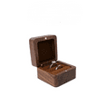 thumbnail image 1 of Wooden Engagement Wedding Couple Ring Storage Box, Solid Wood Square Double Rings Box for Wedding Ceremony Ring Bearer Box, 1 of 3