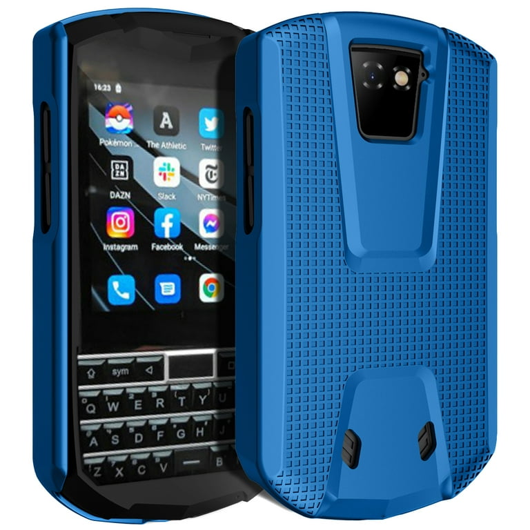 Case for Unihertz Titan Pocket Phone, Nakedcellphone [Grid Texture] Slim  Hard Shell Protector Cover - Blue
