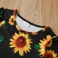 thumbnail image 5 of 2T Baby Girl Clothes Baby Girl Outfits Long Sleeve Round Neckline Sunflower Tops Jeans Pants Set 2-3T Baby Girl Fall Clothes, 5 of 8