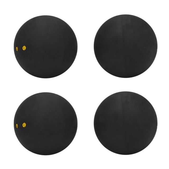 Squash Ball Two-Yellow Dots Low Speed Sports Professional Player Competition Squash(4 Pcs )