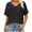 Black, variant on YUGYXL Womens Tunics Shirts Short Sleeve Tops Lightweight V Neck Tshirts Solid Color Summer Tops with Pocket White S