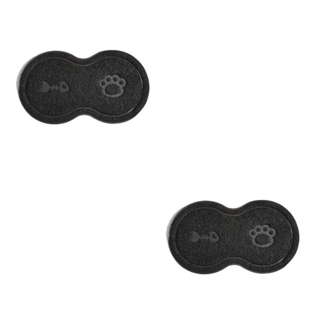 Justharion Pet Accessory Easy To Clean Variety Of Styles Beloved And Non-toxic PVC Cat Litter Mat Cat Accessory Pet Mat Black 2Set