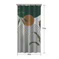 thumbnail image 5 of Green Boho Geometric and Plant Pattern (4) Shower Curtain 36"x72" ,Bathroom Decorative Shower Curtains Set with 12 Hooks,Modern Waterproof Washable Shower Curtain, 5 of 6