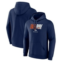 Men's Navy Denver Broncos Let's Ride Pullover Hoodie