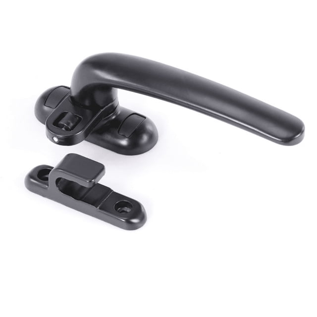 Manija de puerta y ventana Manija de cerradura de ventana abatible con cerradura Negro, 130 mm