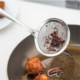 thumbnail image 3 of Stainless Steel Fat Skimmer Spoon, Metal Flat Cooking Skimmer, Ladle Cooking Strainer Spoon, Fine Mesh, Colander with Handle for Kitchen Baking Oil Filter Flour Sifter Foam, 7.87x4.92", 3 of 6