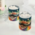 thumbnail image 2 of Yayeee 4 Pack Qtip Holder Bathroom Cotton Swab Canister with Lid Clear Dispenser Set, Colorful Road at Night, 2 of 6