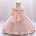 thumbnail image 2 of 1-3T Toddler Flower Girl Off Shoulder Princess Dress Party Christmas Dress, 2 of 7