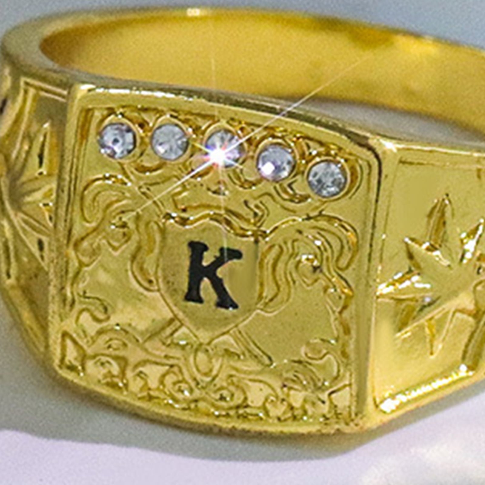 A-Z Letters Ring Women Girl Gold| Alibaba.com