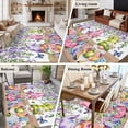 thumbnail image 5 of Blue Purple Gnomes Area Rugs 5'x7', Washable Small Throw Rugs for Laundry Room Playroom, Spring Country Hydrangea Flower Leaf Indoor Outdoor Rug Non-Slip Low Pile Carpet Runner Reversible Floor Mats, 5 of 8