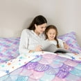 thumbnail image 5 of Castle Fairy Children Teens Marine Mermaid Princess Full Size Comforter Sets 3-Piece,Bling Gradient Glitter Bedding Comforter Set,Sea Underwater World Lightweight Bedding Sets,Ultra Soft Home Decor, 5 of 8