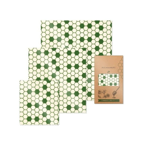 witspace Reusable Beeswax Wrap, Beeswax Wraps for Food, Eco-Friendly Beeswax Food Wrap, Organic, Sustainable, Biodegradable, Zero Waste, Plastic-Free Food Storage