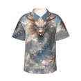 thumbnail image 1 of Balery Cool Cloud White Dragon Camisas hawaianas de manga corta para hombre, camisas playeras de corte holgado, camisas de vacaciones con botones,Large, 1 of 7