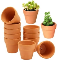 Happon 10 Pack 1.5" Small Flower Pots,Mini Clay Pots,Small Flower Pots, Mini Flower Pot,Clay Pot with Drainage Hole,Ceramic Plant Pots for Plants Indoor and Outdoor Cactus