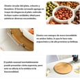 thumbnail image 4 of Plato Botanero Giratorio de Bambú con 5 Divisiones, Charola Lazy Susan con Platos de Cerámica Extraíbles, Bandeja para Snacks, Frutos Secos, Botanas y Frutas, Centro de Mesa para Fiesta y Hogar, 4 of 4