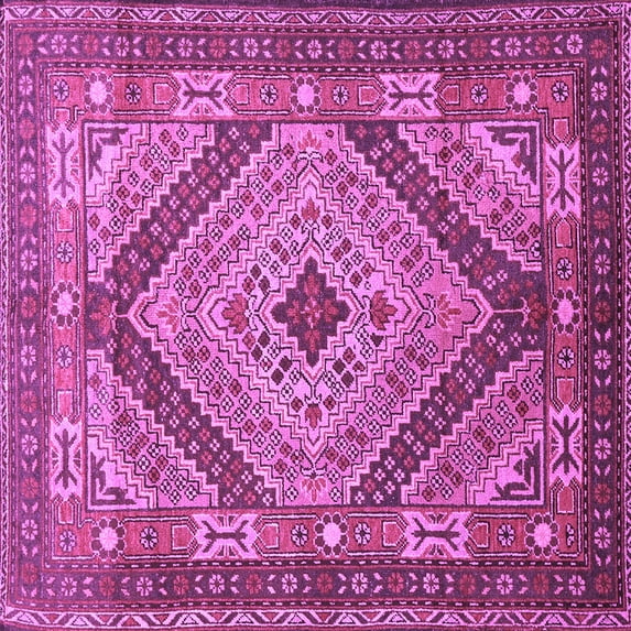 Ahgly Company Indoor Square Persian Purple Traditional Area Rugs, 6' Square