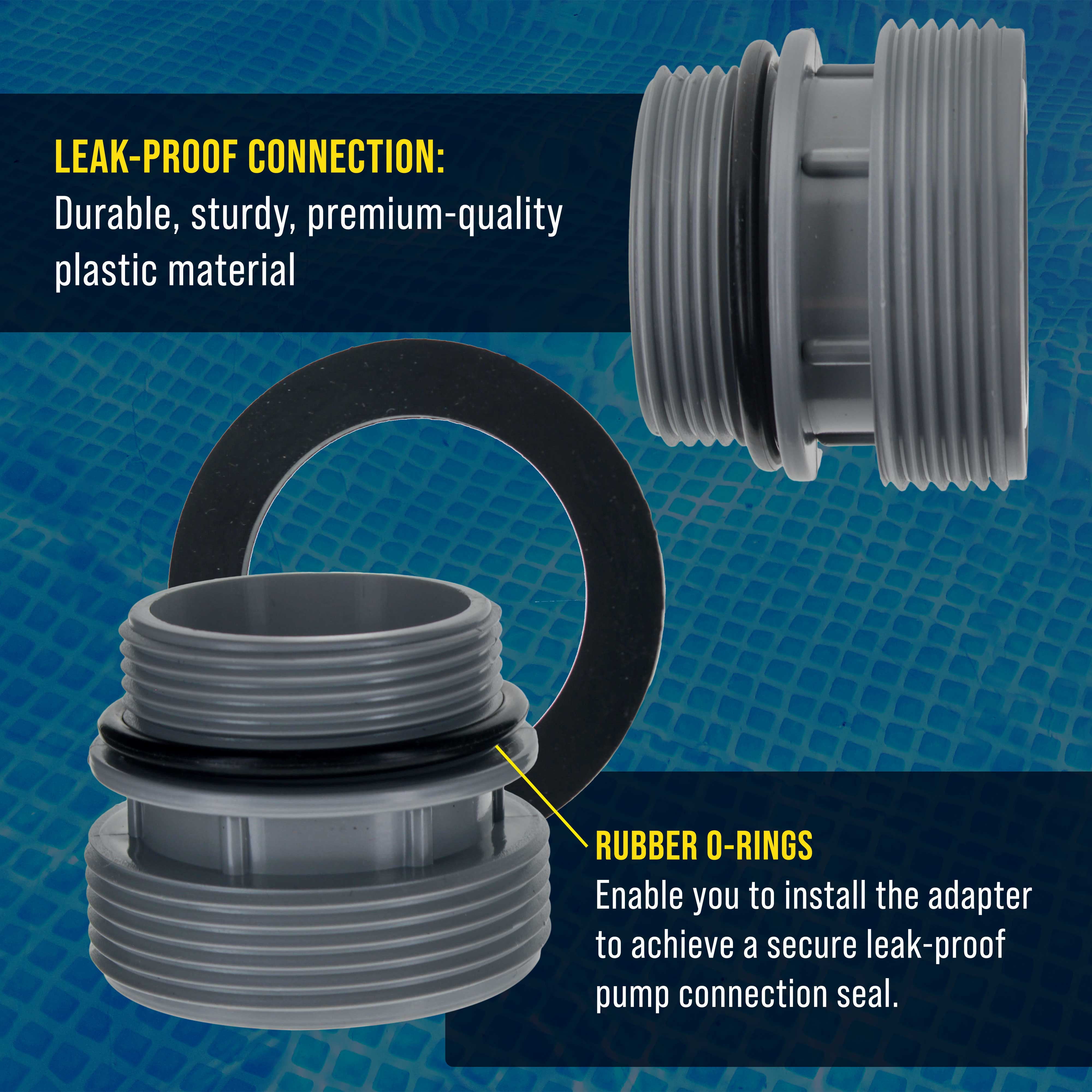 U.S. Pool Supply Pool Hose 40mm to 1.5" Hose Conversion Adapters 4560, Pack of 4 - Above Ground Replacement Kit Compatible with Intex, Hayward, Coleman Pool Filter Pump Hose Connector