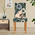 thumbnail image 4 of Yayeee 4 Pack Dining Chair Covers Stretch Parson Chairs Slipcovers Seat Protector, Dark Floral, 4 of 6