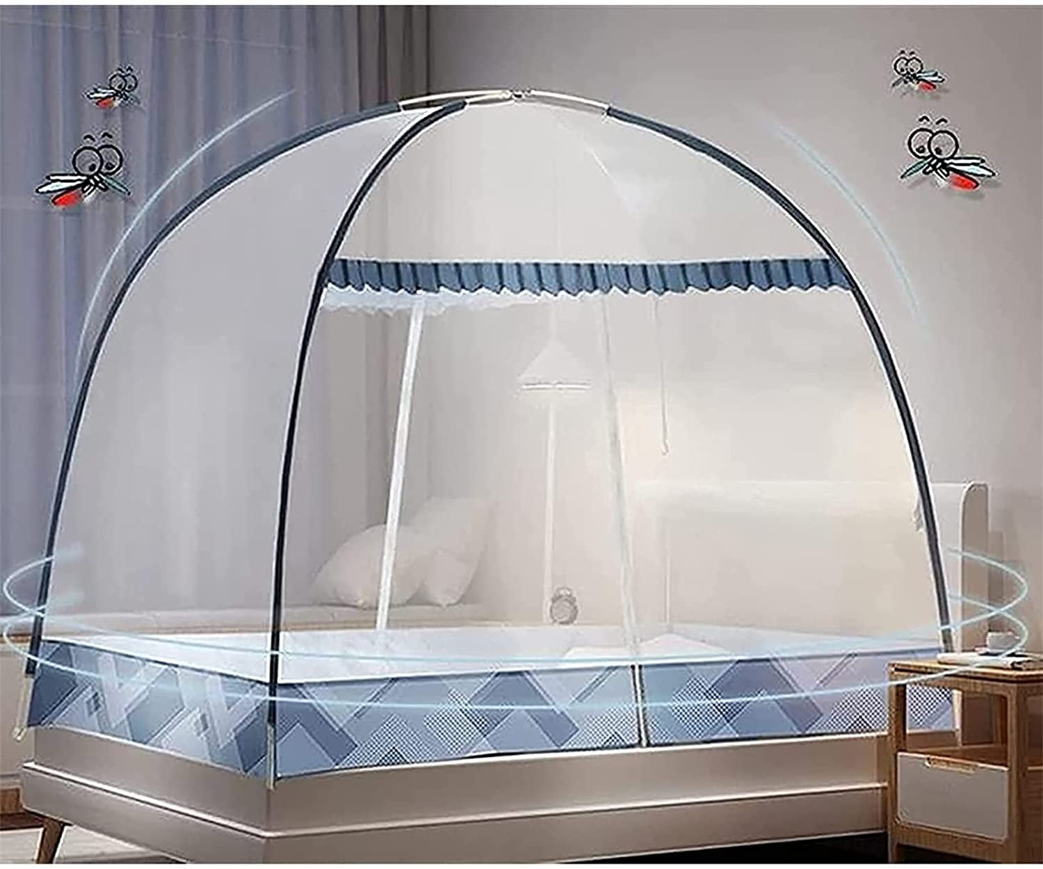Pop Up Mosquito Net Tent for Twin to King Size Bed Finest Holes Bed