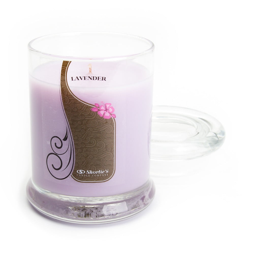 Pure English Lavender Candle Small Purple 6.5 Oz. Highly Scented Jar Candle Made With