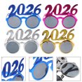 thumbnail image 2 of 4 gafas de plástico 2026: gafas de sol con purpurina para Año Nuevo 2026, gafas de graduación, accesorios para fotomatón., 2 of 8