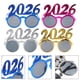 thumbnail image 2 of 4 gafas de plástico 2026: gafas de sol con purpurina para Año Nuevo 2026, gafas de graduación, accesorios para fotomatón., 2 of 8