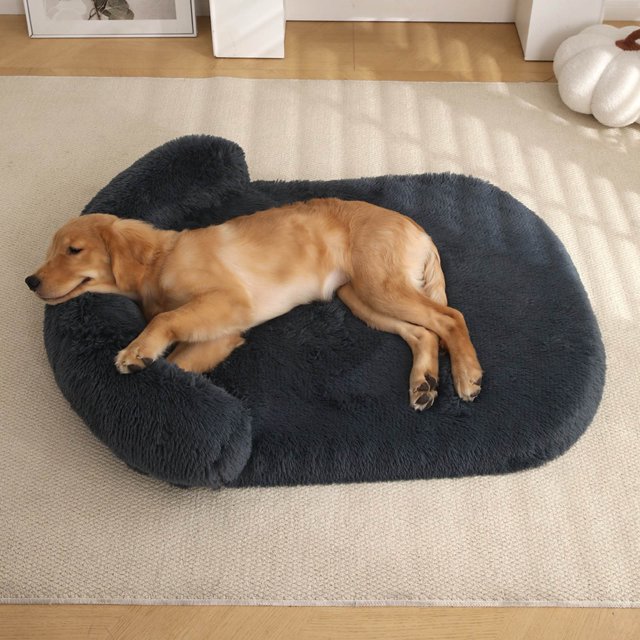 Orthopedic Calming Dog Bed For Large Dogs Memory Foam Bolster Dog Sofa With Removable Washable Cover & Non Slip Bottom – Egg Crate Design For Ultimate Comfort 1pc