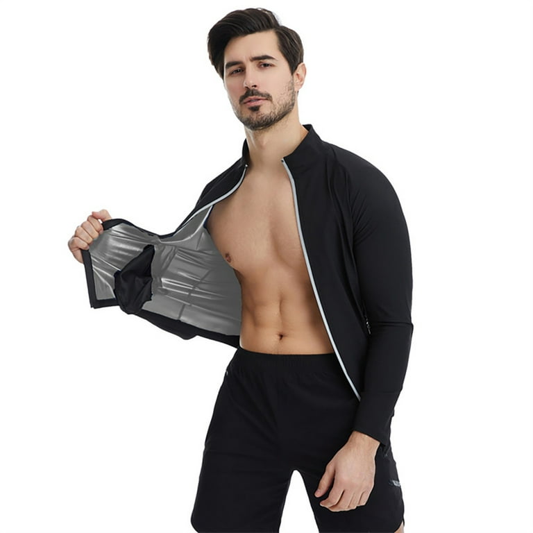 Sauna Suit for Men Sweat Suits Long Sleeve Sauna Shirt Workout