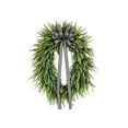 thumbnail image 3 of PSVFUJZ Artificial Fern Leaf Style Flower Garland Wreath for Front Door, Faux Spring Summer Wreath for Front Door Farmhouse Wedding Green Year Round Indoor Outdoor Decoration(24in), 3 of 7