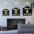 thumbnail image 2 of Area 51 Alien 12" X 12" Sign | Indoor/Outdoor Plastic | SignMission Designer Parking Space Aliens Roswell Spacemen Et UFO Funny Novelty Gift Funny Joke Gag Road Garage, 2 of 4
