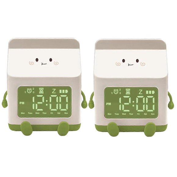 Milk Carton Electronic Alarm Clock Student Mini Countdown Cute Small Alarm Clock Bedroom Clock