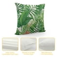 thumbnail image 4 of JRXY  Green Plant Leaf Decorative Throw Pillow Covers for Couch Bed Sofa Living Room Tropical Plants Leaves Square Cushion Cases Art Home Decor White, 4 of 5