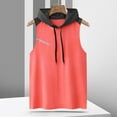 thumbnail image 4 of Afdoent Men's Tank Top Male Athleisure Vest Sleeveless Hooded Color Block Running Gym T Shirt Comfortable, 4 of 4