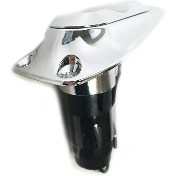Pactrade Marine Boat 2-Prong Chrome Stern Light Pole Base Sliding Socket Plug-in