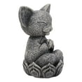 thumbnail image 5 of Ebros Feng Shui Zen Japanese Jizo Cat Monk On Lotus Throne Mini Statue 4" Tall, 5 of 6